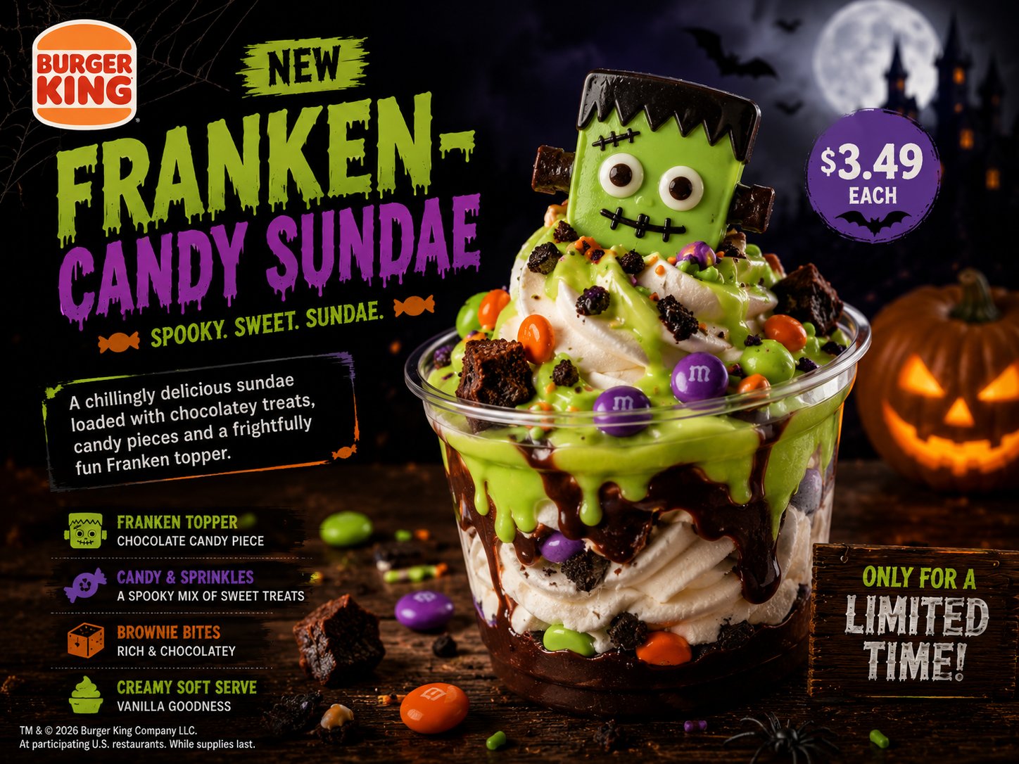 Burger King Franken-Candy Sundae with popping candy