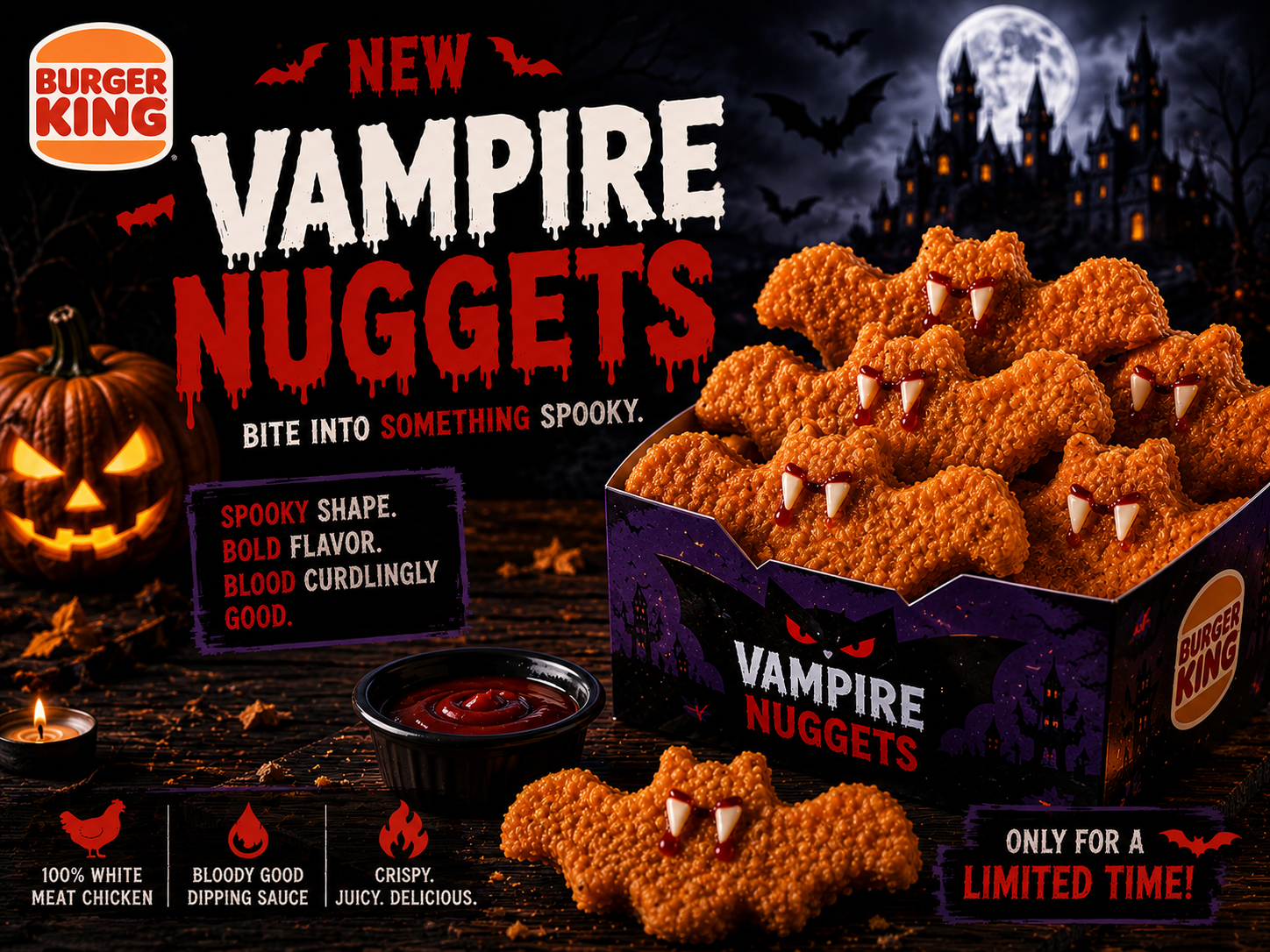 Burger King Vampire Nuggets in coffin box