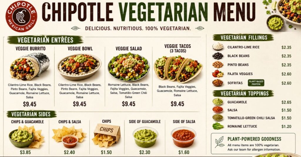 Chipotle Vegetarian Menu With Price