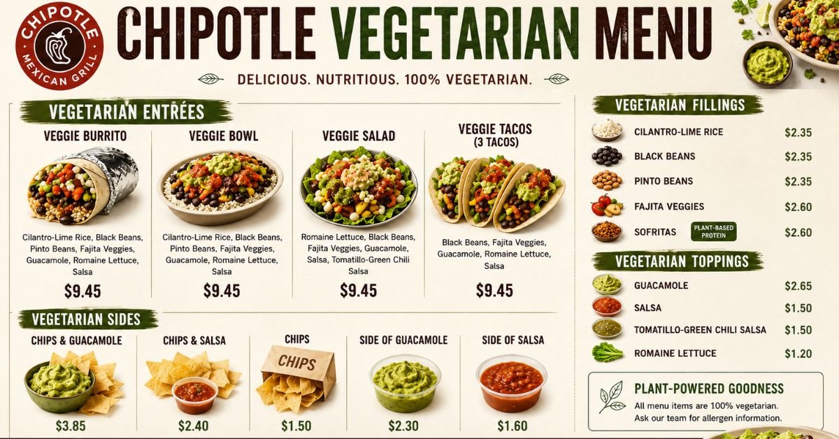 Chipotle Vegetarian Menu With Price
