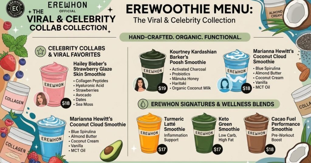 Erewhon Smoothie Menu Every Viral Drink, Celebrity Collab & Price Explained