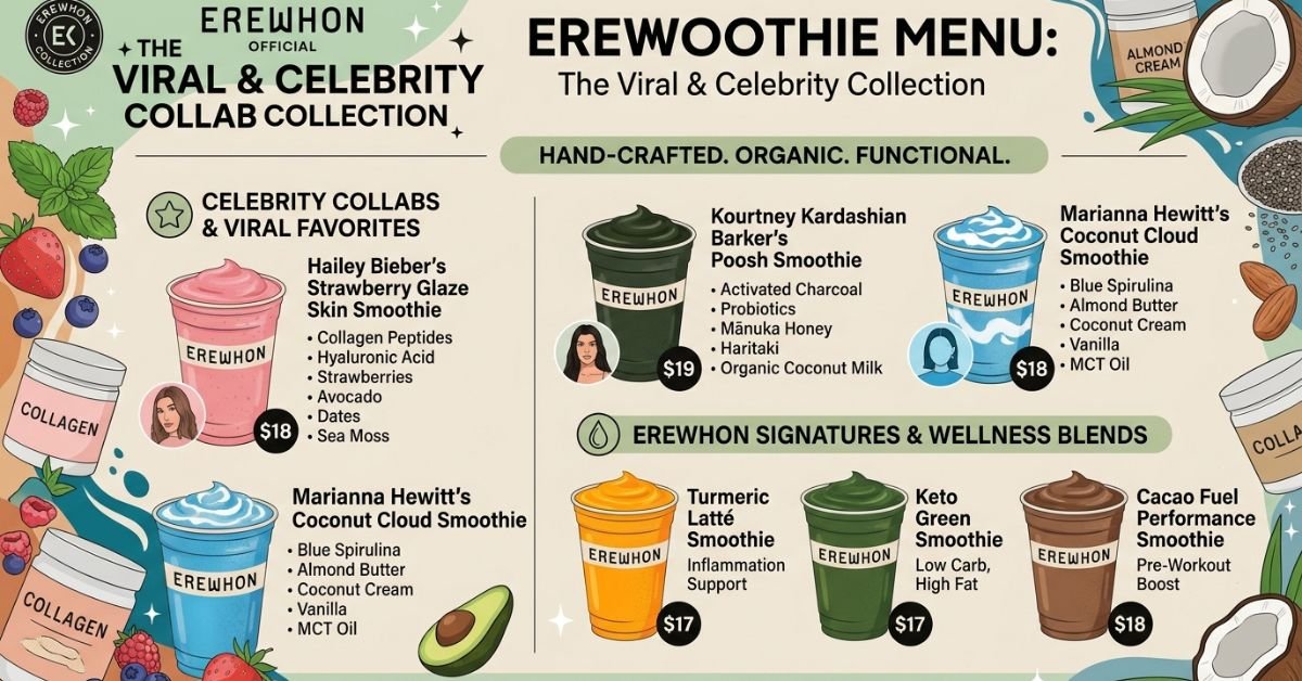 Erewhon Smoothie Menu Every Viral Drink, Celebrity Collab & Price Explained