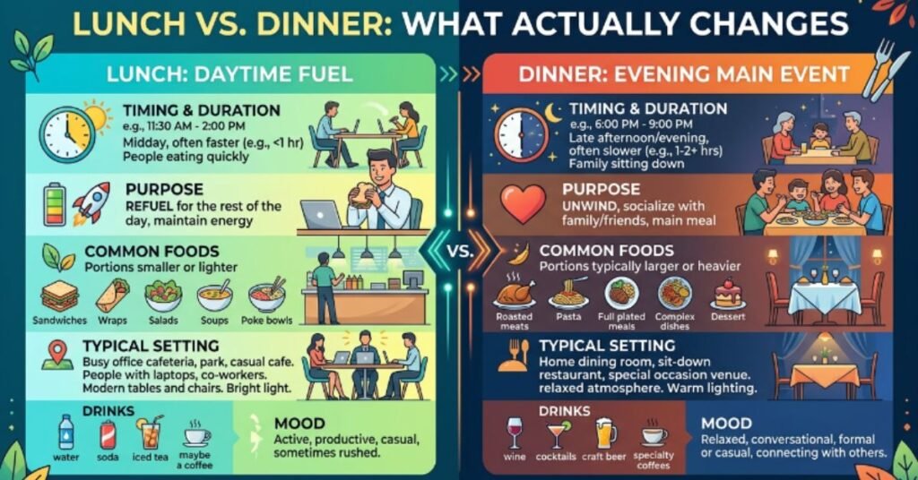 Lunch vs. Dinner: What Actually Changes