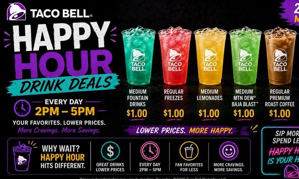 Taco Bell Happy Hour Drink Deals