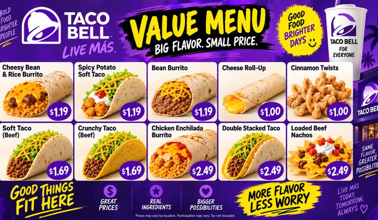 Taco Bell Value Menu With Prices