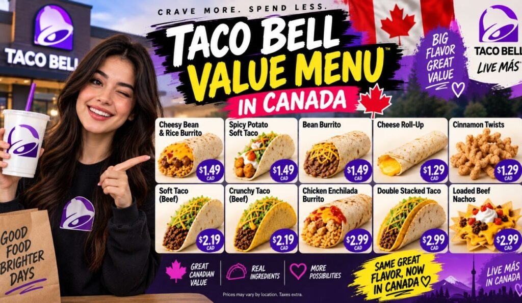 Taco Bell Value Menu in Canada