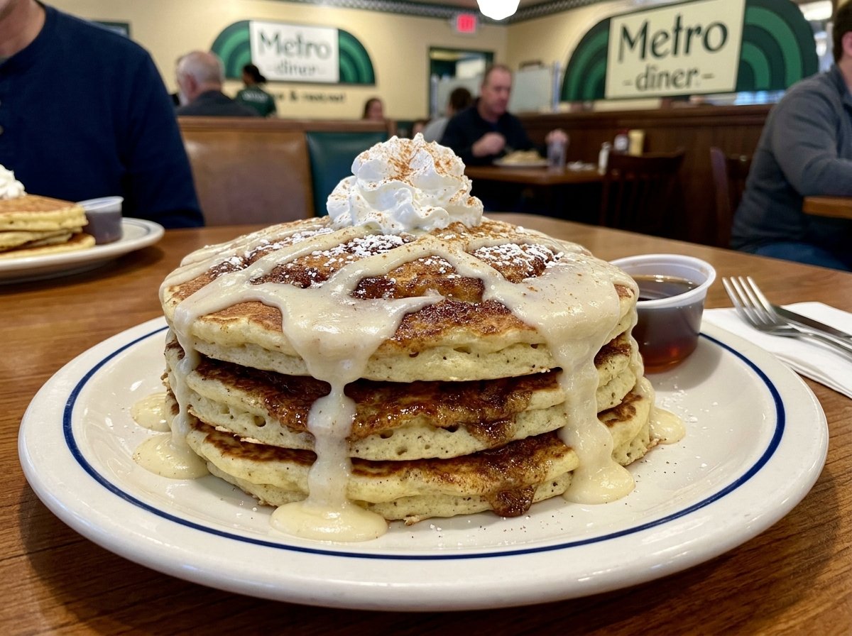 Metro Diner Cinnamon Roll Pancakes
