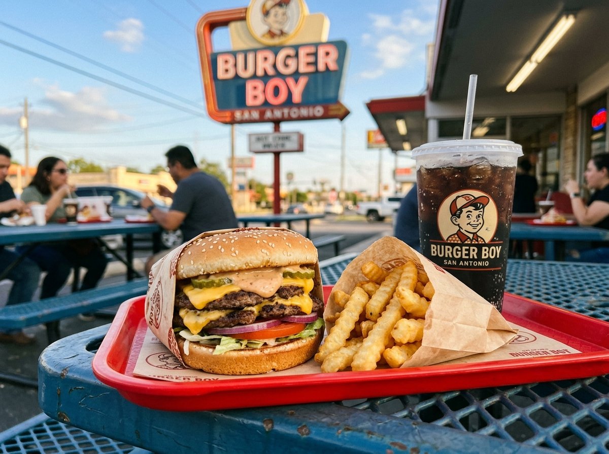 Burger Boy San Antonio Double Boy combo