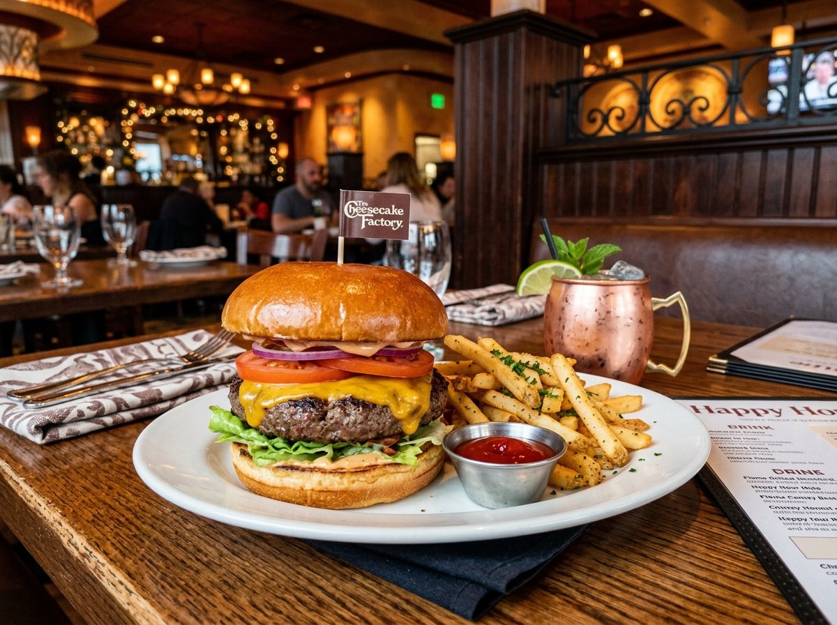 Cheesecake Factory Happy Hour Burger