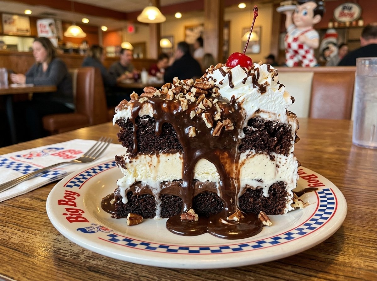 Big Boy Hot Fudge Ice Cream Cake