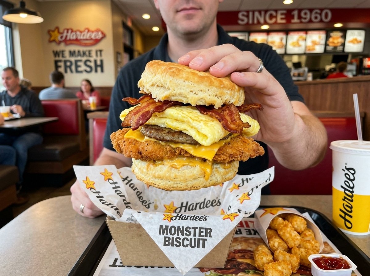 Hardee's Monster Biscuit loaded