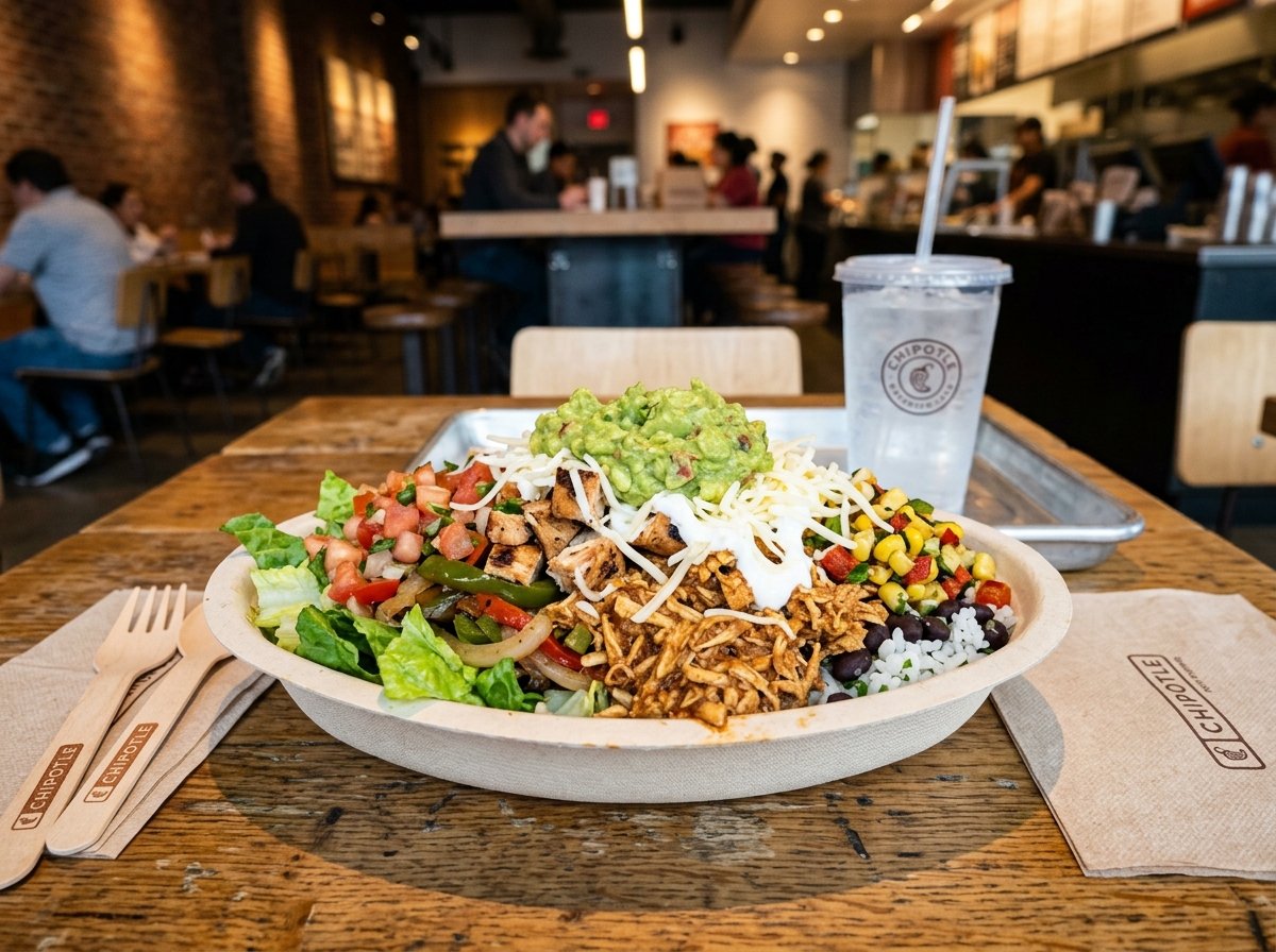 Chipotle Sofritas high-protein vegan bowl