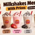 Burger King Milkshakes Menu