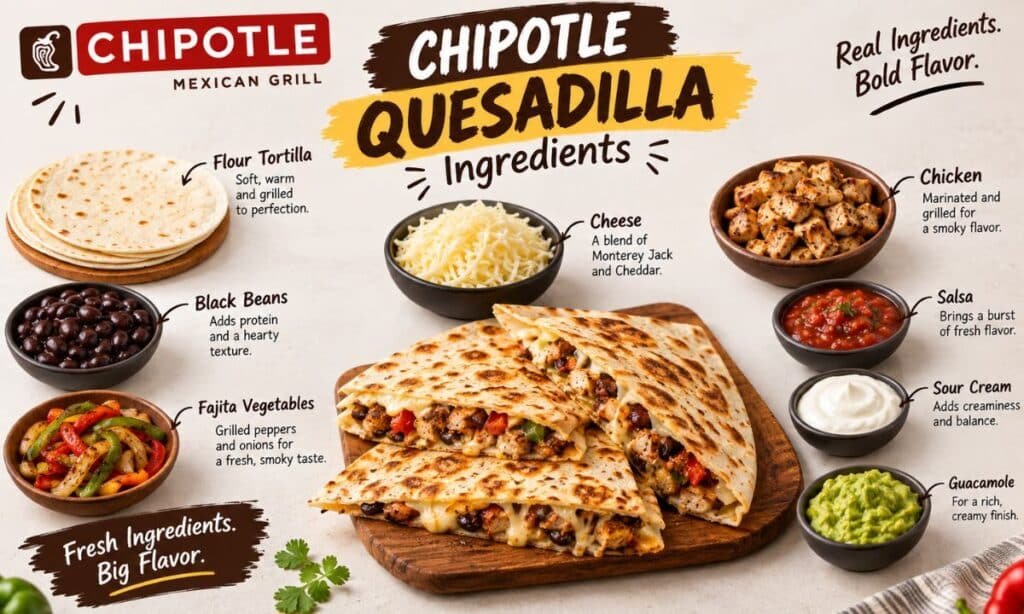 Chipotle Quesadilla Ingredients