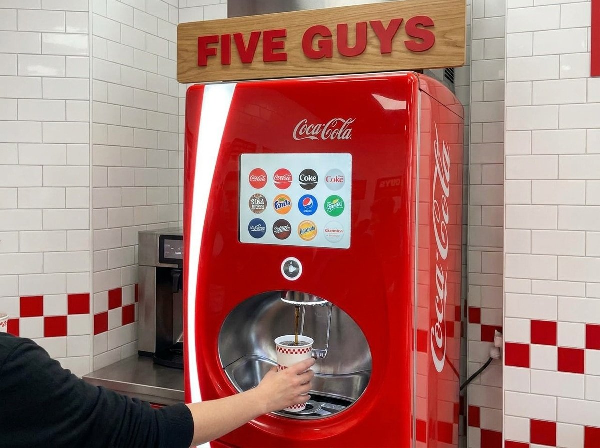 Five Guys Coca-Cola Freestyle fountain drink
