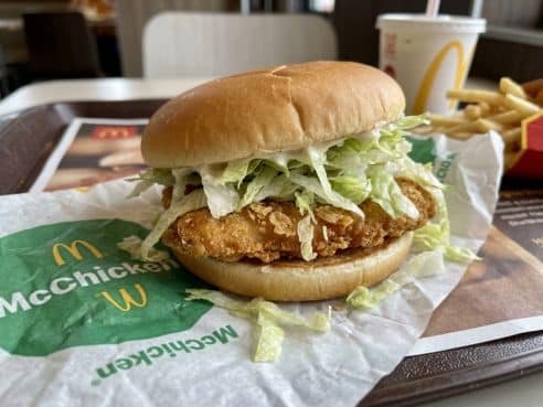 McDonald's original McChicken sandwich