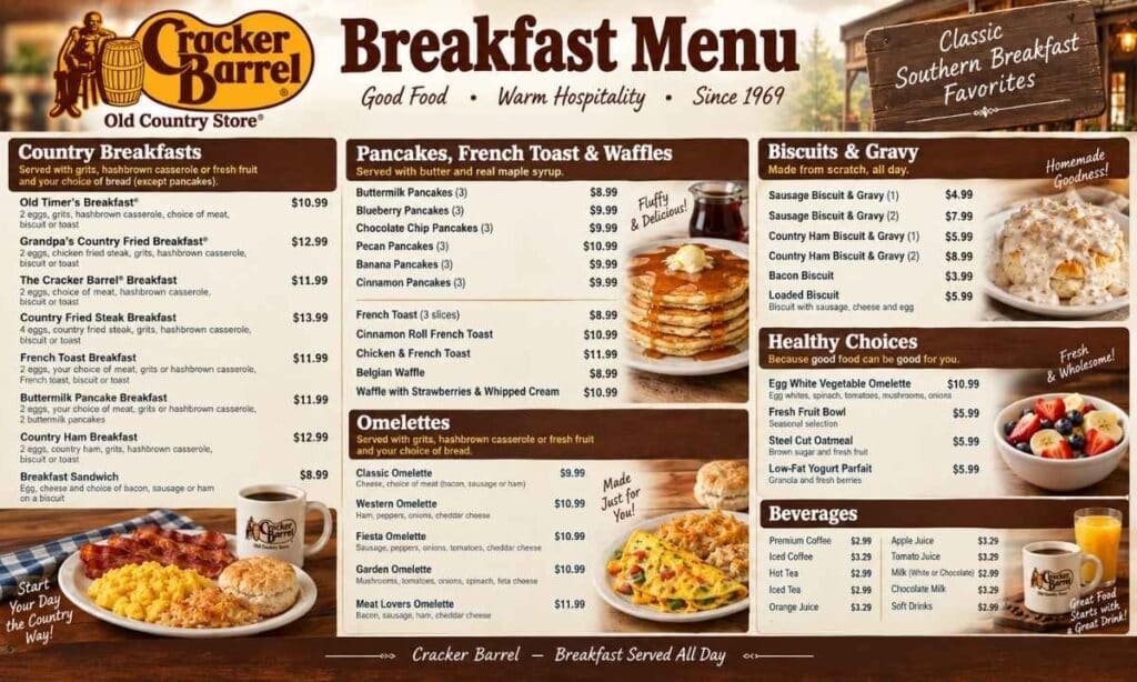 Cracker Barrel Breakfast Menu