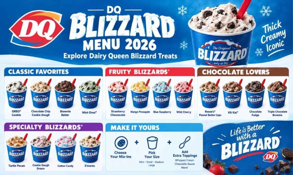 DQ Blizzard Menu 2026