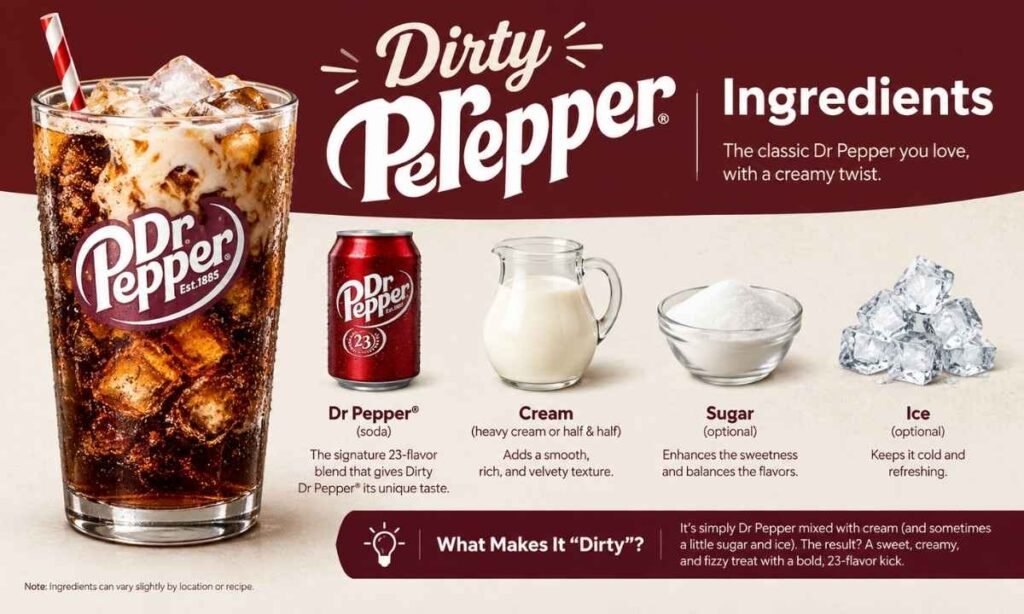 Dirty Dr Pepper Ingredients