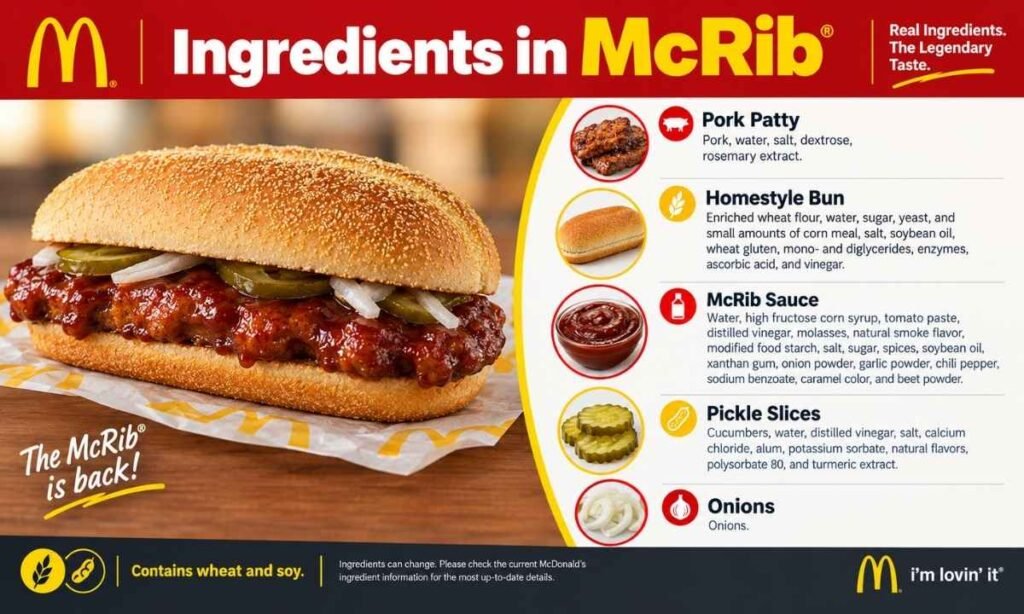 Ingredients in McRib