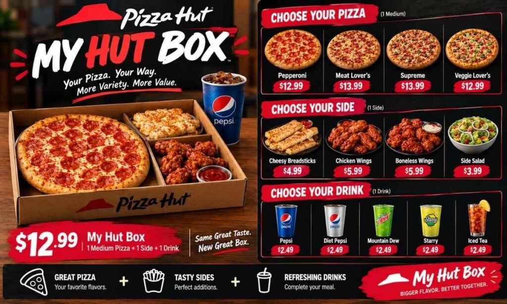 My Hut Box Pizza Hut Menu