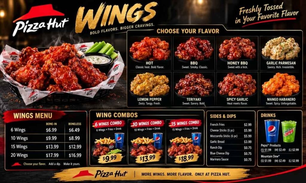 Pizza Hut Menu Wings