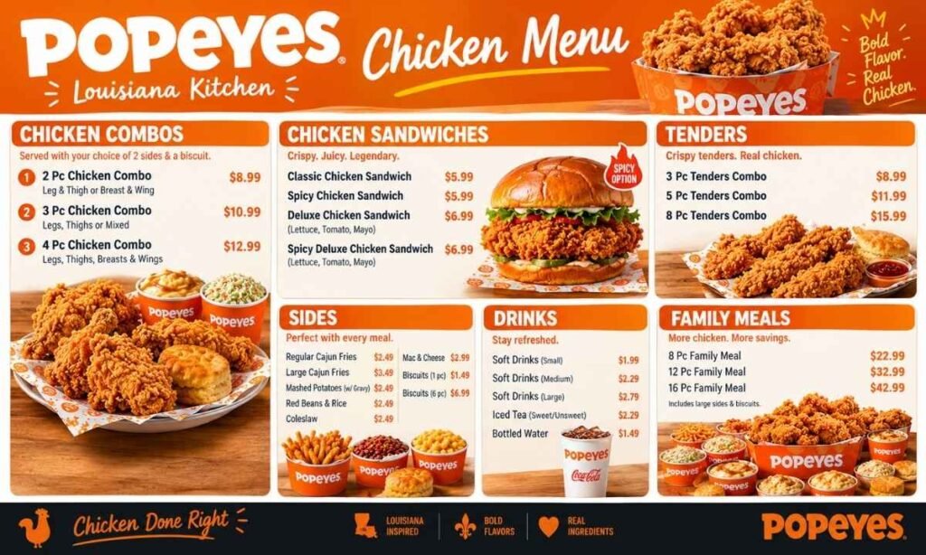 Popeyes Chicken Menu