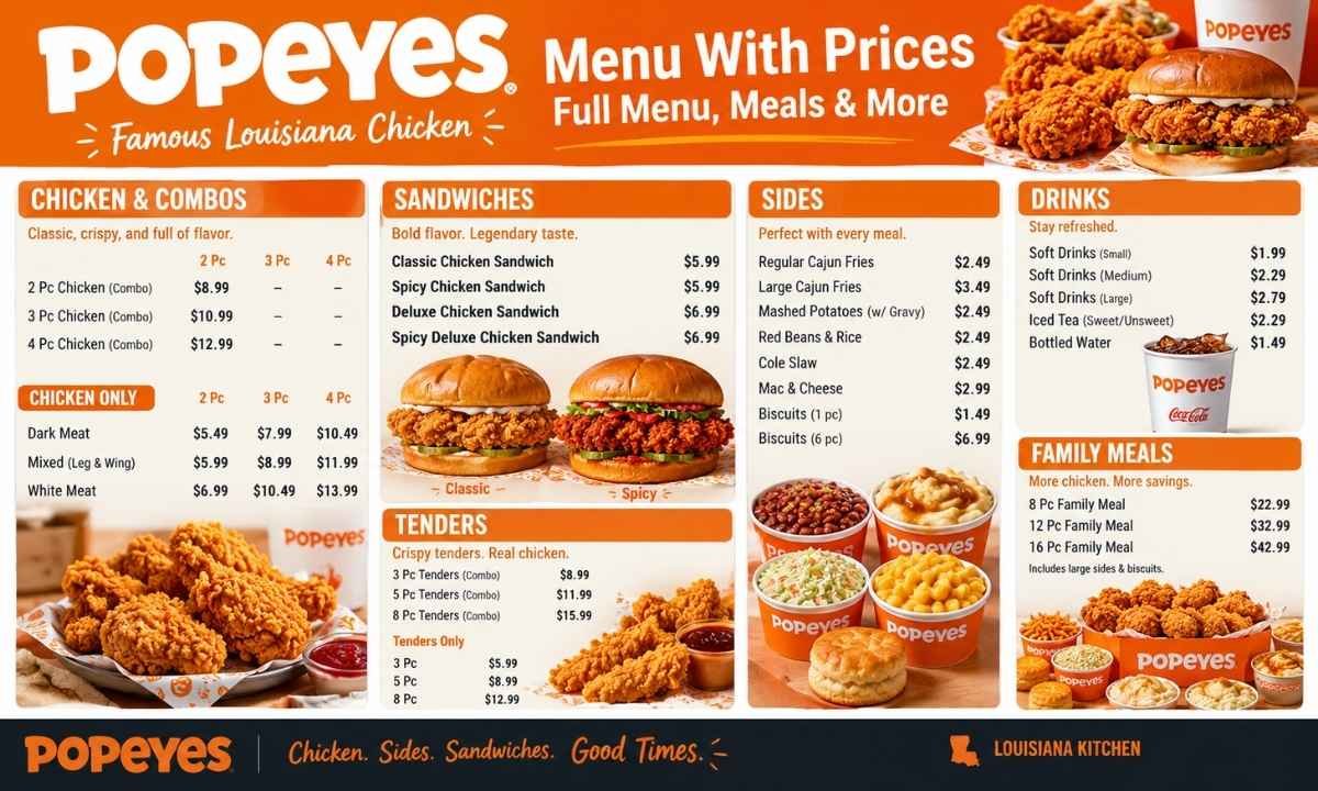 Popeyes Menu With Prices